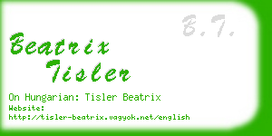 beatrix tisler business card